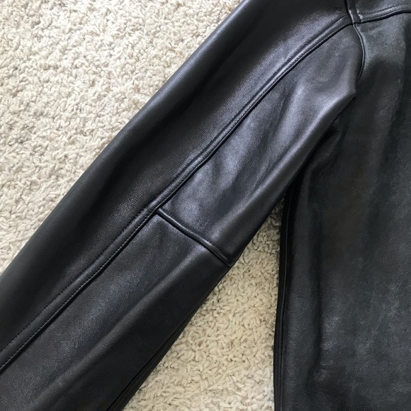 Vintage J Crew Leather Jacket Excellent Condition Large - Picture 9 of 16